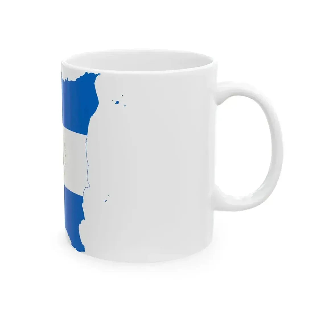 Flag map of Nicaragua (Nicaragua) White Coffee Mug - Go Mug Yourself
