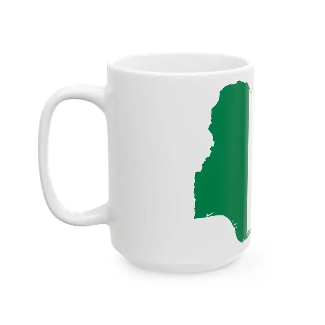 Flag map of Nigeria (Niger) White Coffee Mug - Go Mug Yourself