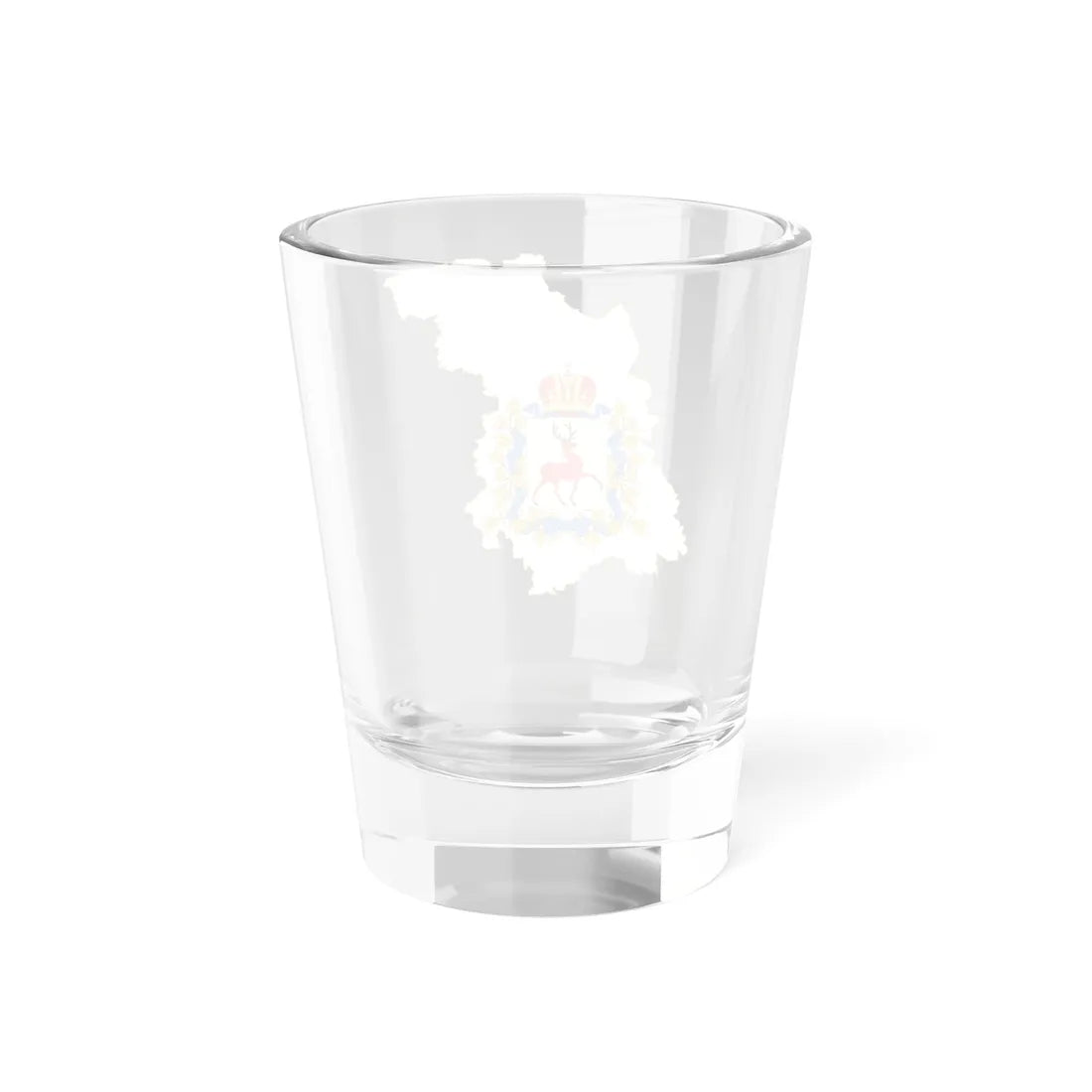 Flag-map of Nizhny Novgorod Oblast (Russia) Shot Glass 1.5oz - Go Mug Yourself