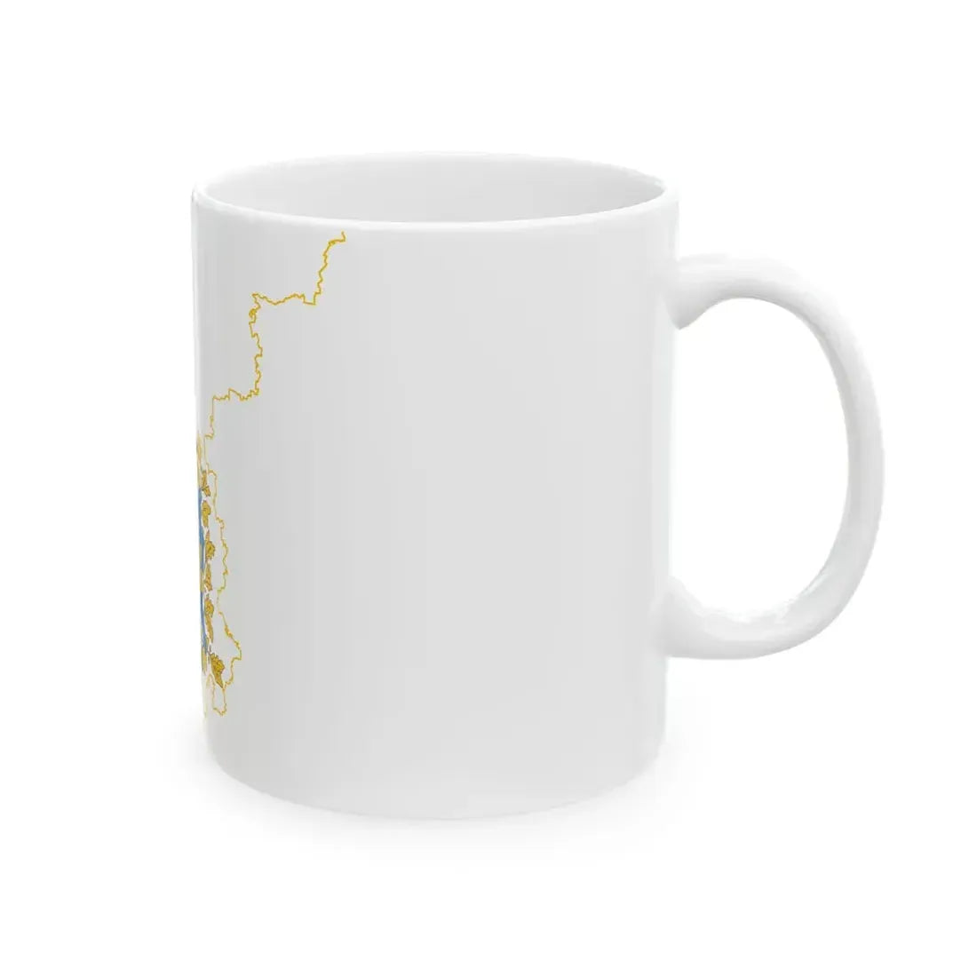Flag-map of Nizhny Novgorod Oblast (Russia) White Coffee Mug - Go Mug Yourself