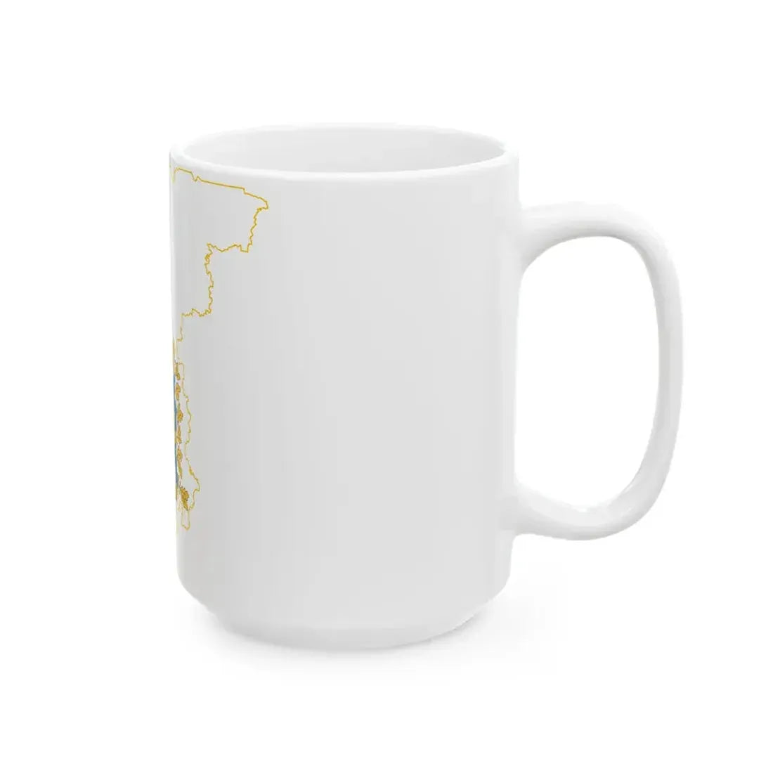 Flag-map of Nizhny Novgorod Oblast (Russia) White Coffee Mug - Go Mug Yourself