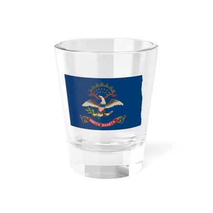 Flag-map of North Dakota (United States) Shot Glass 1.5oz 1.5oz - Go Mug Yourself