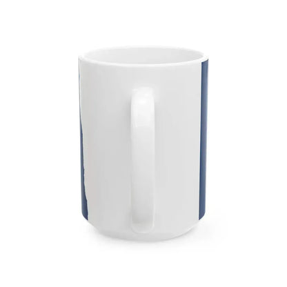 Flag-map of North Dakota (United States) White Coffee Mug - Go Mug Yourself