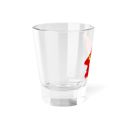 Flag-map of North Korea Workers Party of Korea (Korea) Shot Glass 1.5oz - Go Mug Yourself