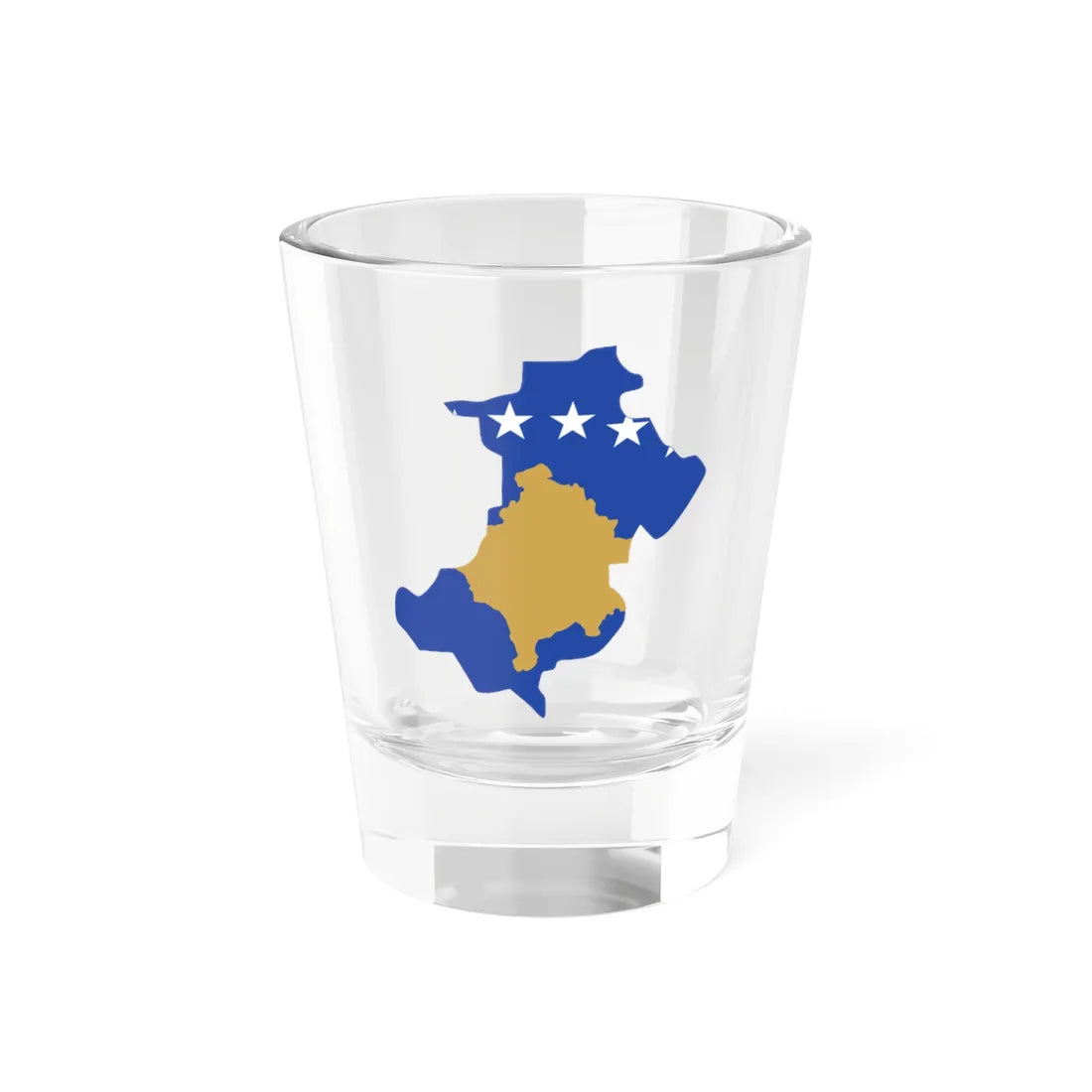 Flag-map of North Kosovo Kosovo (Serbia) Shot Glass 1.5oz 1.5oz - Go Mug Yourself