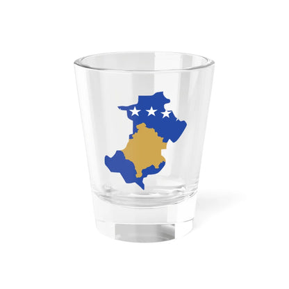 Flag-map of North Kosovo Kosovo (Serbia) Shot Glass 1.5oz 1.5oz - Go Mug Yourself