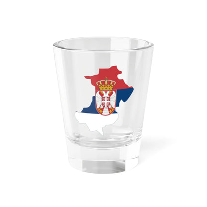 Flag-map of North Kosovo Serbia (Serbia) Shot Glass 1.5oz 1.5oz - Go Mug Yourself