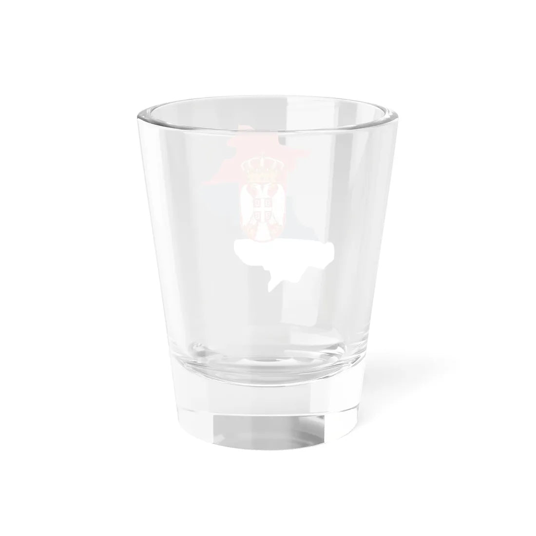 Flag-map of North Kosovo Serbia (Serbia) Shot Glass 1.5oz - Go Mug Yourself