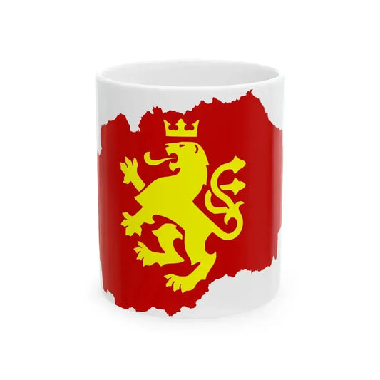 Flag map of North Macedonia - ethnic (North Macedonia) White Coffee Mug 11oz - Go Mug Yourself