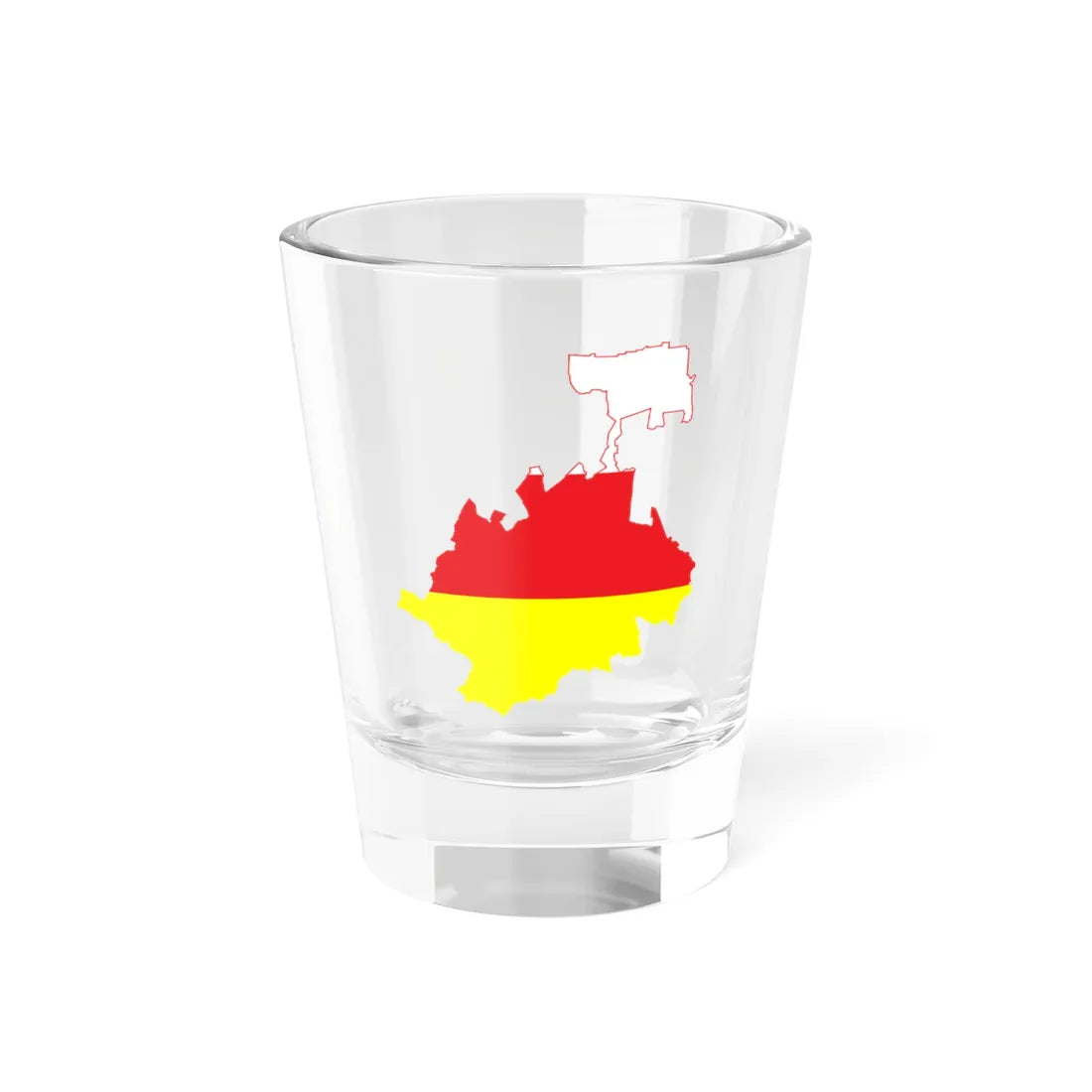 Flag-map of North OssetiaAlania (Russia) Shot Glass 1.5oz 1.5oz - Go Mug Yourself