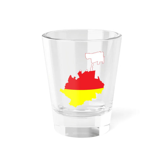 Flag-map of North OssetiaAlania (Russia) Shot Glass 1.5oz 1.5oz - Go Mug Yourself