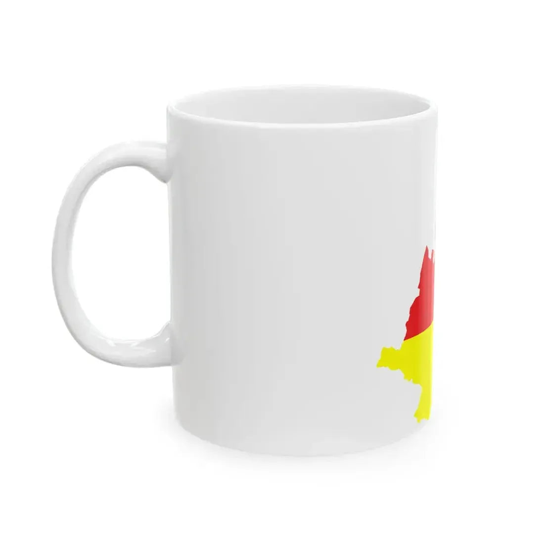 Flag-map of North OssetiaAlania (Russia) White Coffee Mug - Go Mug Yourself
