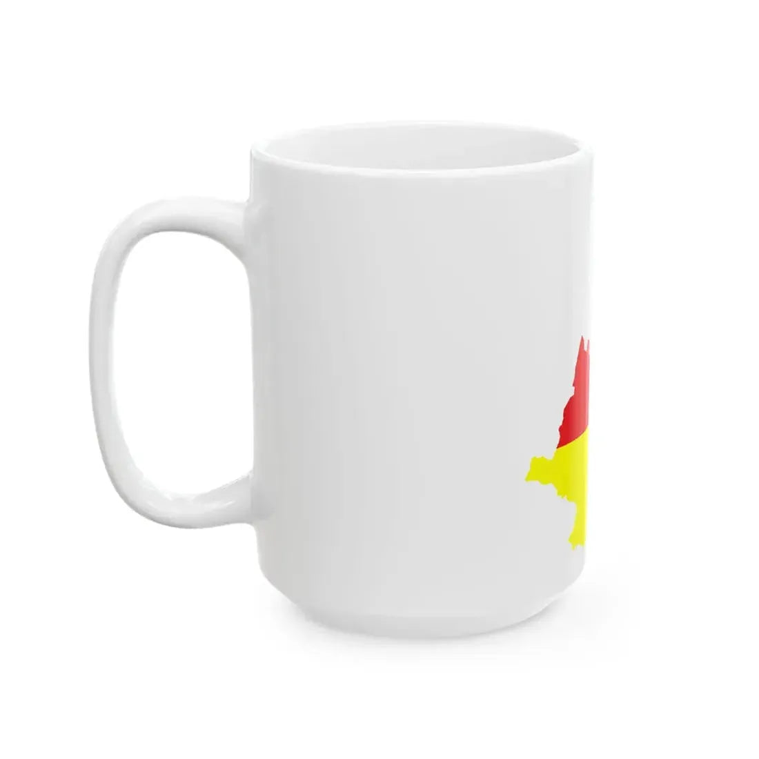 Flag-map of North OssetiaAlania (Russia) White Coffee Mug - Go Mug Yourself