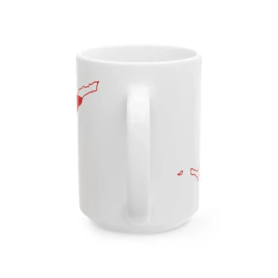 Flag map of Northern Cyprus (Cyprus) White Coffee Mug - Go Mug Yourself