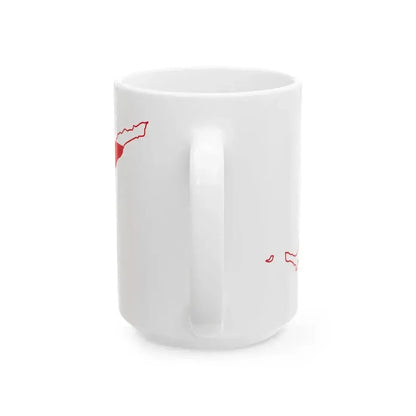 Flag map of Northern Cyprus (Cyprus) White Coffee Mug - Go Mug Yourself