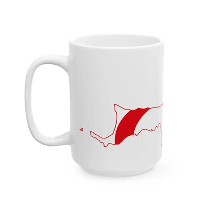 Flag map of Northern Cyprus (Cyprus) White Coffee Mug - Go Mug Yourself