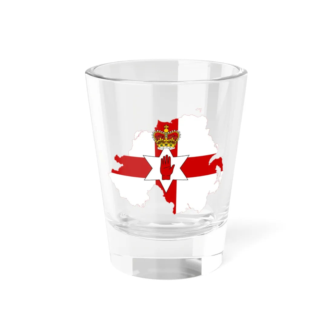 Flag-map of Northern Ireland (United Kingdom) Shot Glass 1.5oz 1.5oz - Go Mug Yourself