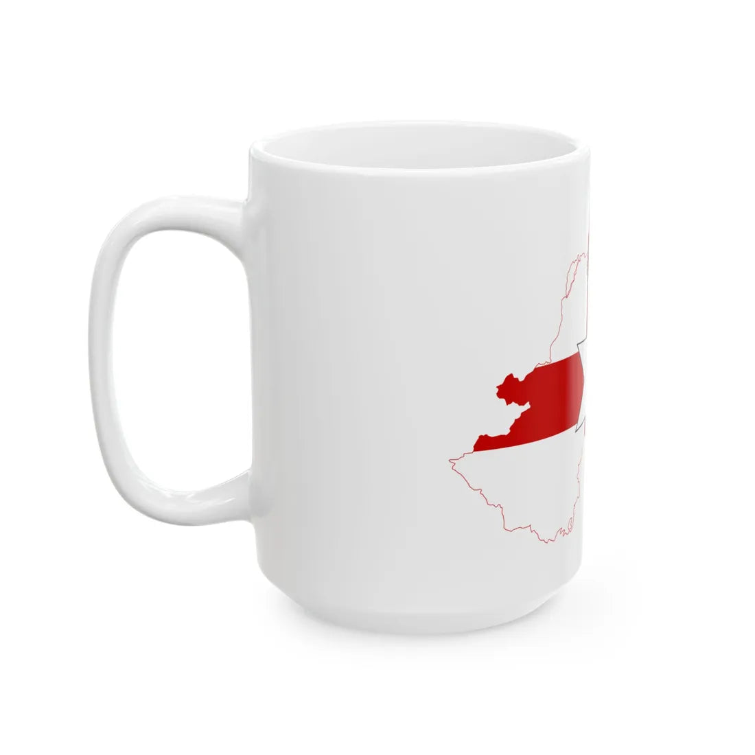 Flag-map of Northern Ireland (United Kingdom) White Coffee Mug - Go Mug Yourself