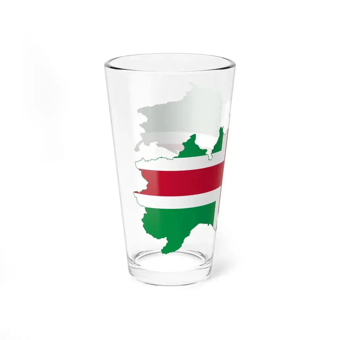 Flag map of Northern Italy (Italy) Pint Glass 16oz - Go Mug Yourself