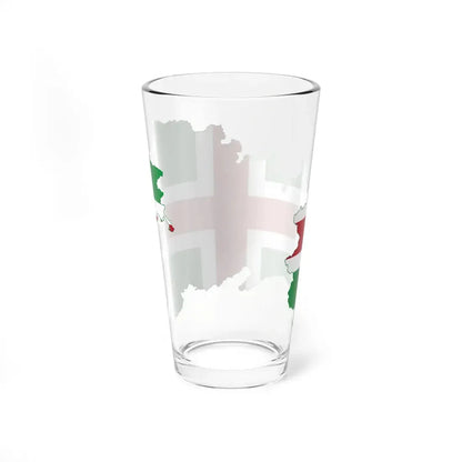 Flag map of Northern Italy (Italy) Pint Glass 16oz - Go Mug Yourself