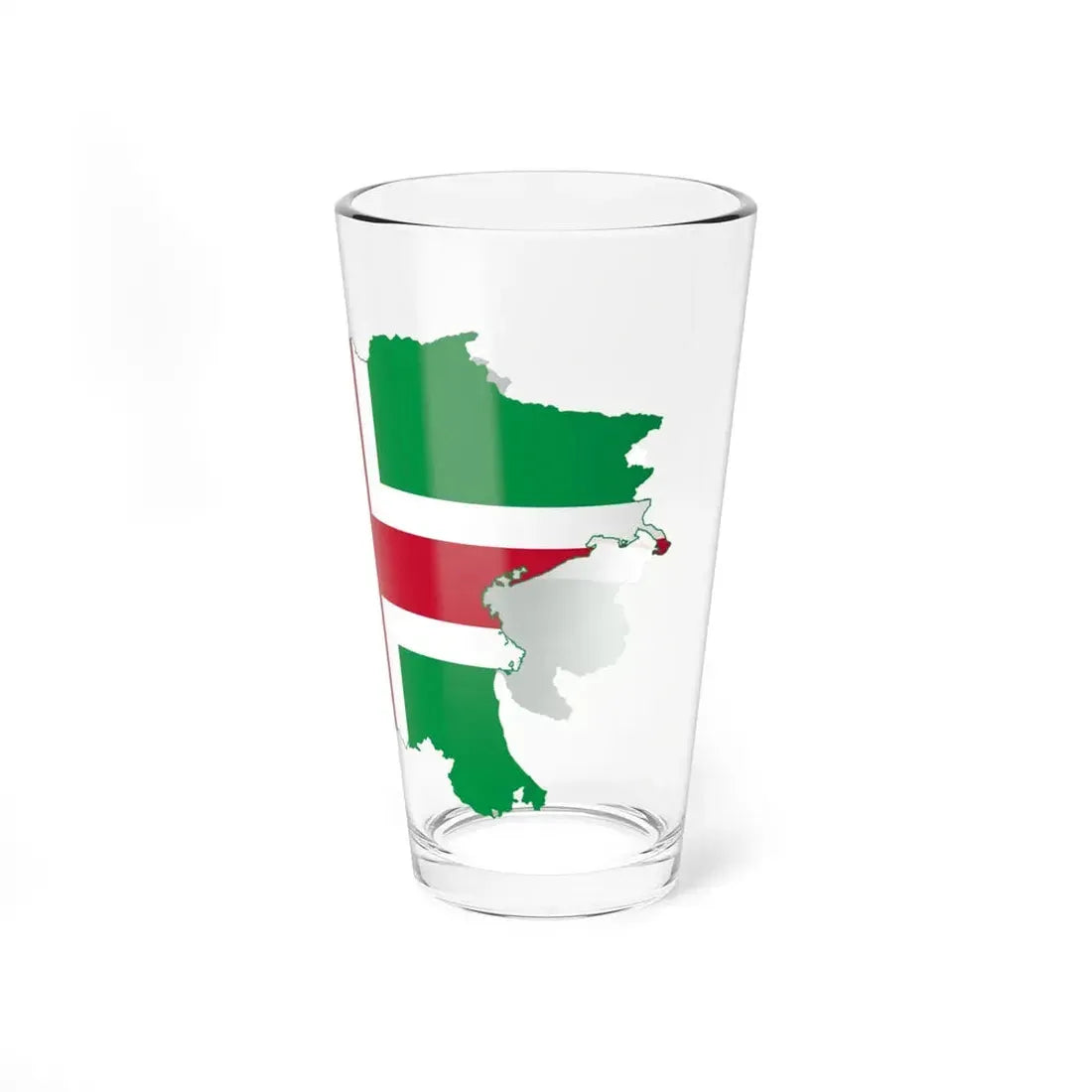 Flag map of Northern Italy (Italy) Pint Glass 16oz - Go Mug Yourself