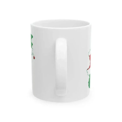 Flag map of Northern Italy (Italy) White Coffee Mug - Go Mug Yourself