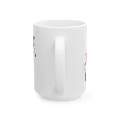 Flag map of Northern Italy (Italy) White Coffee Mug - Go Mug Yourself