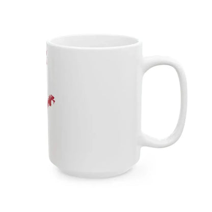 Flag-map of Norway  (Norway) White Coffee Mug - Go Mug Yourself