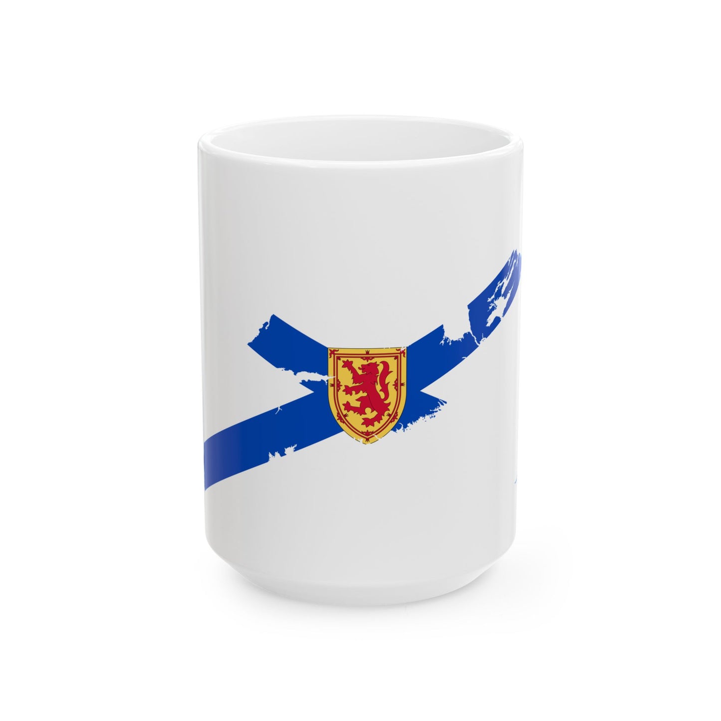 Flag-map of Nova Scotia (Canada) White Coffee Mug-15oz-Go Mug Yourself