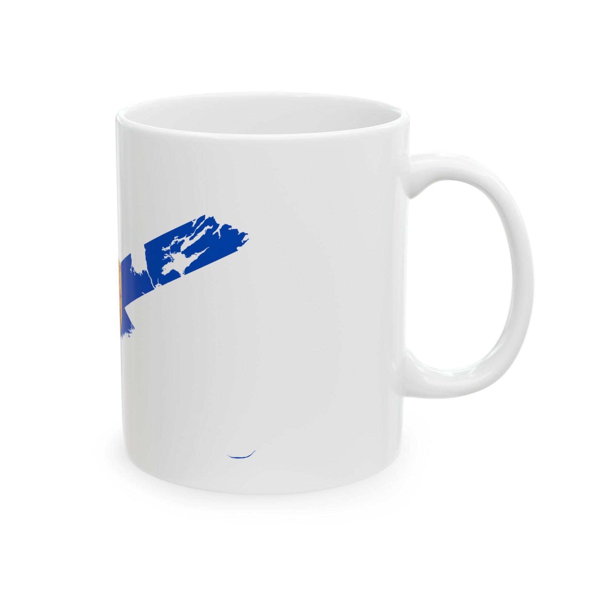 Flag-map of Nova Scotia (Canada) White Coffee Mug-Go Mug Yourself