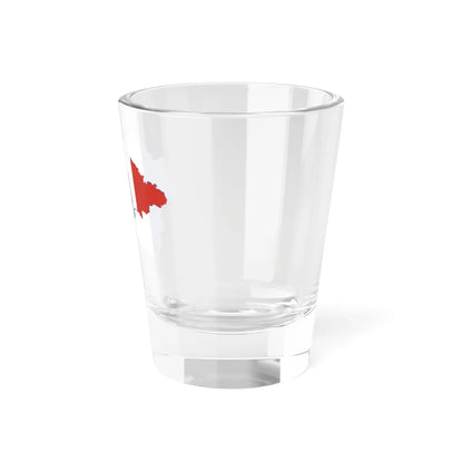 Flag-map of Novgorod Oblast (Russia) Shot Glass 1.5oz - Go Mug Yourself