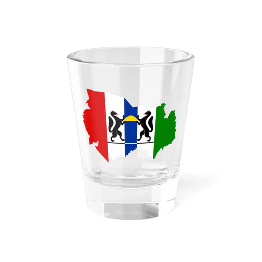 Flag-map of Novosibirsk oblast (Russia) Shot Glass 1.5oz 1.5oz - Go Mug Yourself