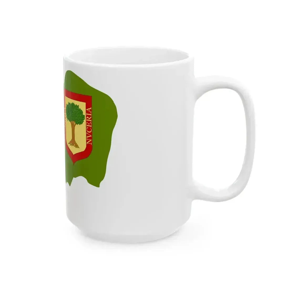 Flag map of Nuceria (Italy) White Coffee Mug - Go Mug Yourself