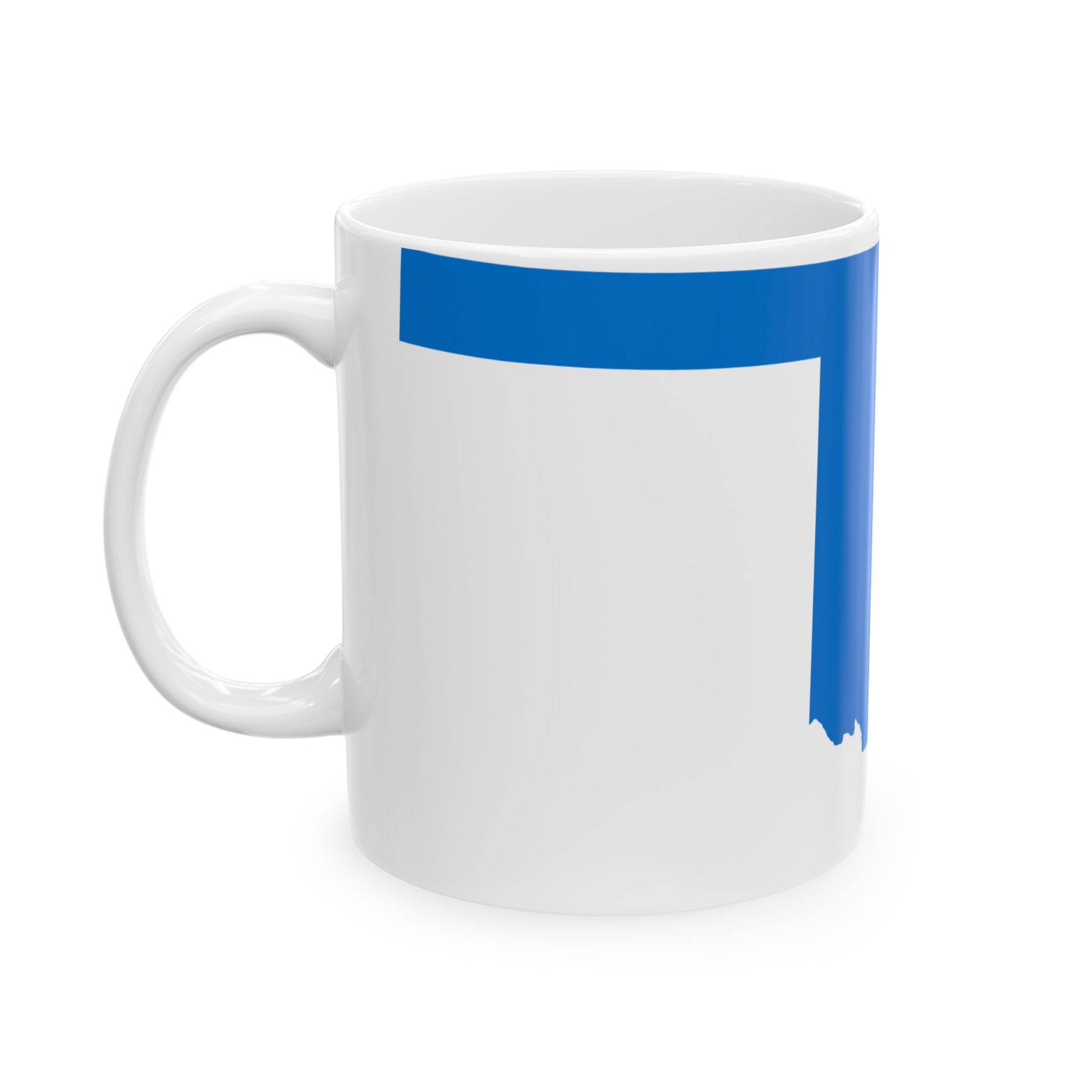 Flag map of Oklahoma (United States) White Coffee Mug-Go Mug Yourself