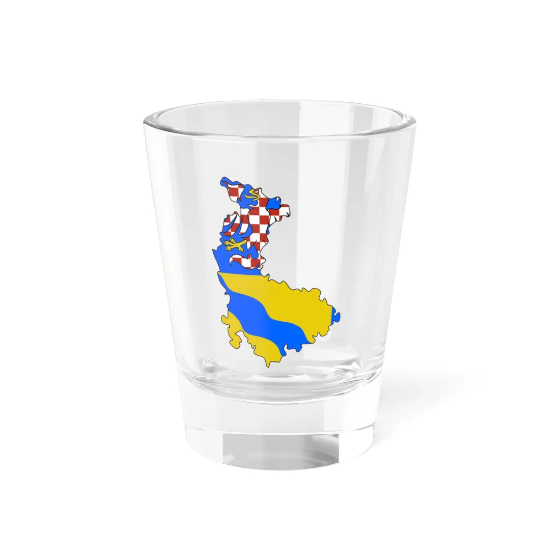 Flag-map of Olomouc Region (Czech Republic) Shot Glass 1.5oz 1.5oz - Go Mug Yourself