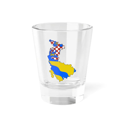 Flag-map of Olomouc Region (Czech Republic) Shot Glass 1.5oz 1.5oz - Go Mug Yourself