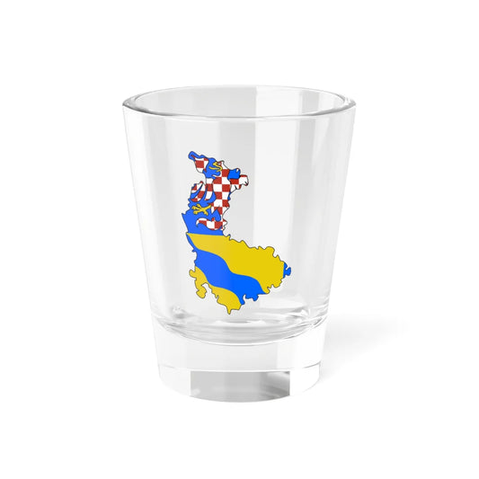 Flag-map of Olomouc Region (Czech Republic) Shot Glass 1.5oz 1.5oz - Go Mug Yourself