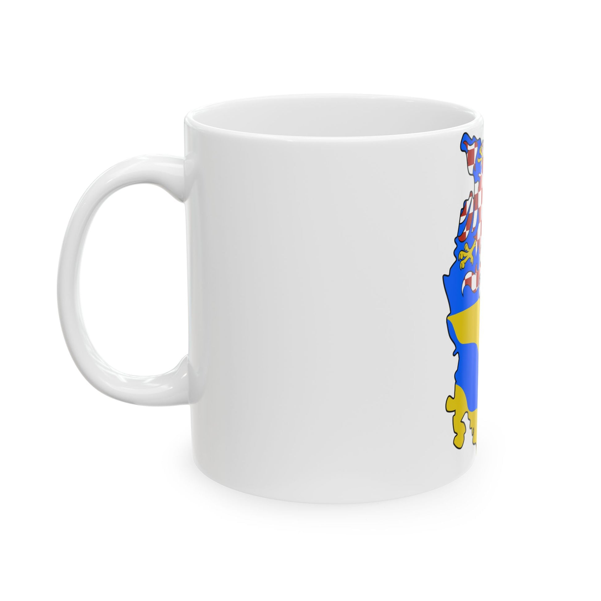 Flag-map of Olomouc Region (Czech Republic) White Coffee Mug-Go Mug Yourself