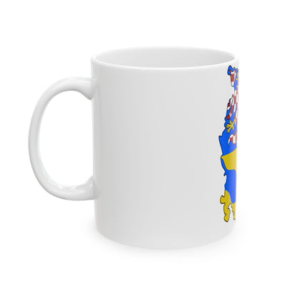 Flag-map of Olomouc Region (Czech Republic) White Coffee Mug-Go Mug Yourself