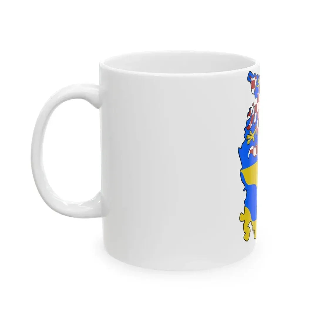 Flag-map of Olomouc Region (Czech Republic) White Coffee Mug - Go Mug Yourself