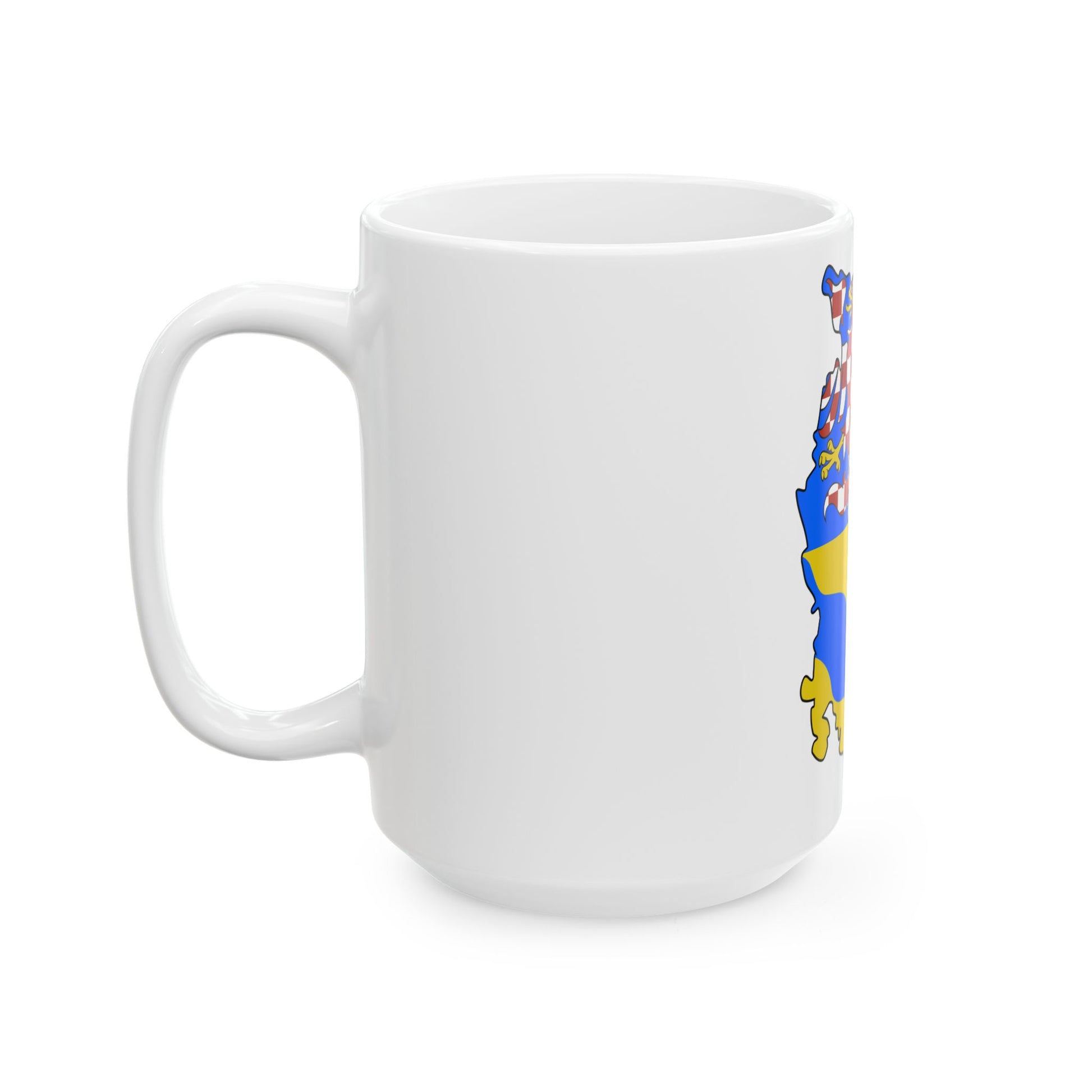Flag-map of Olomouc Region (Czech Republic) White Coffee Mug-Go Mug Yourself
