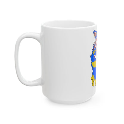 Flag-map of Olomouc Region (Czech Republic) White Coffee Mug-Go Mug Yourself