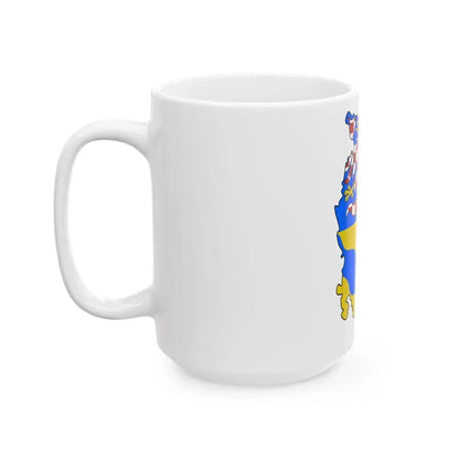 Flag-map of Olomouc Region (Czech Republic) White Coffee Mug - Go Mug Yourself