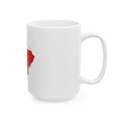 Flag map of Oman (Oman) White Coffee Mug - Go Mug Yourself