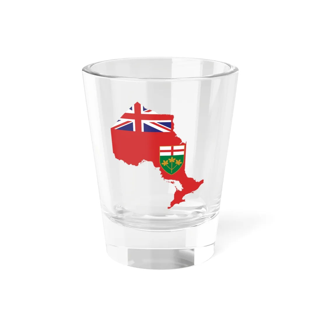 Flag-map of Ontario (Canada) Shot Glass 1.5oz 1.5oz - Go Mug Yourself