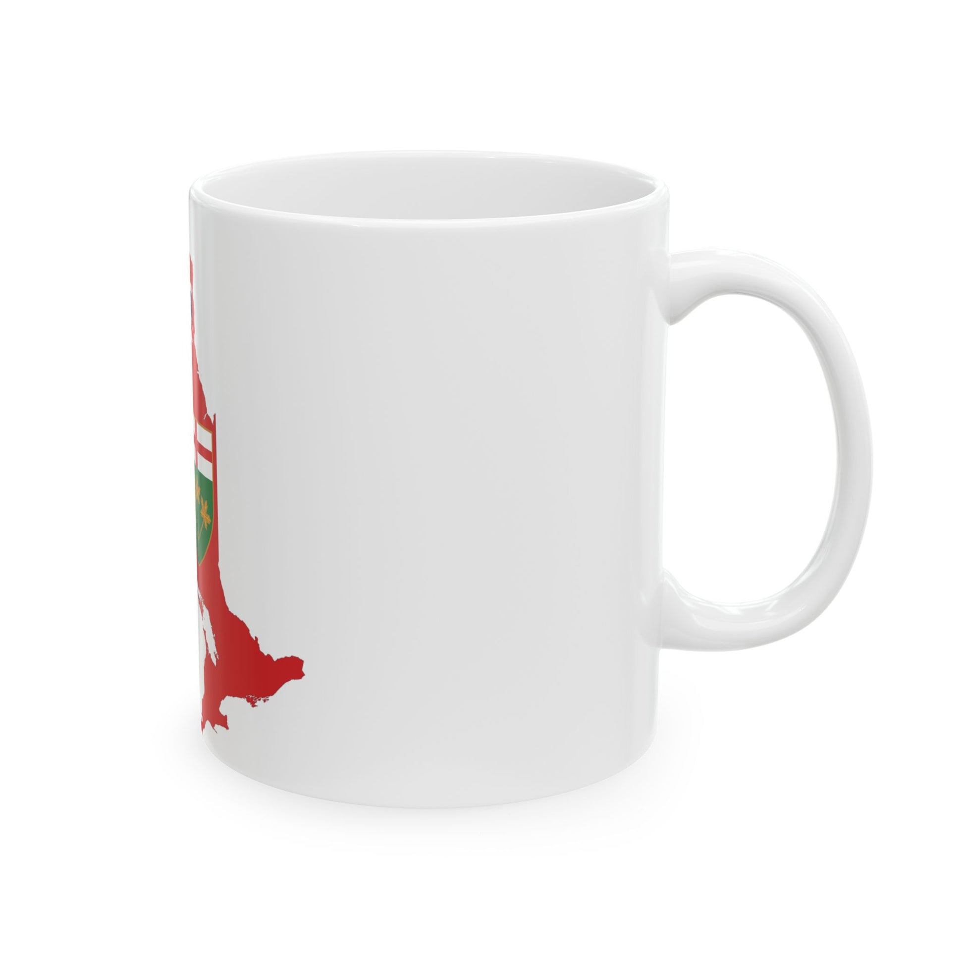Flag-map of Ontario (Canada) White Coffee Mug-Go Mug Yourself