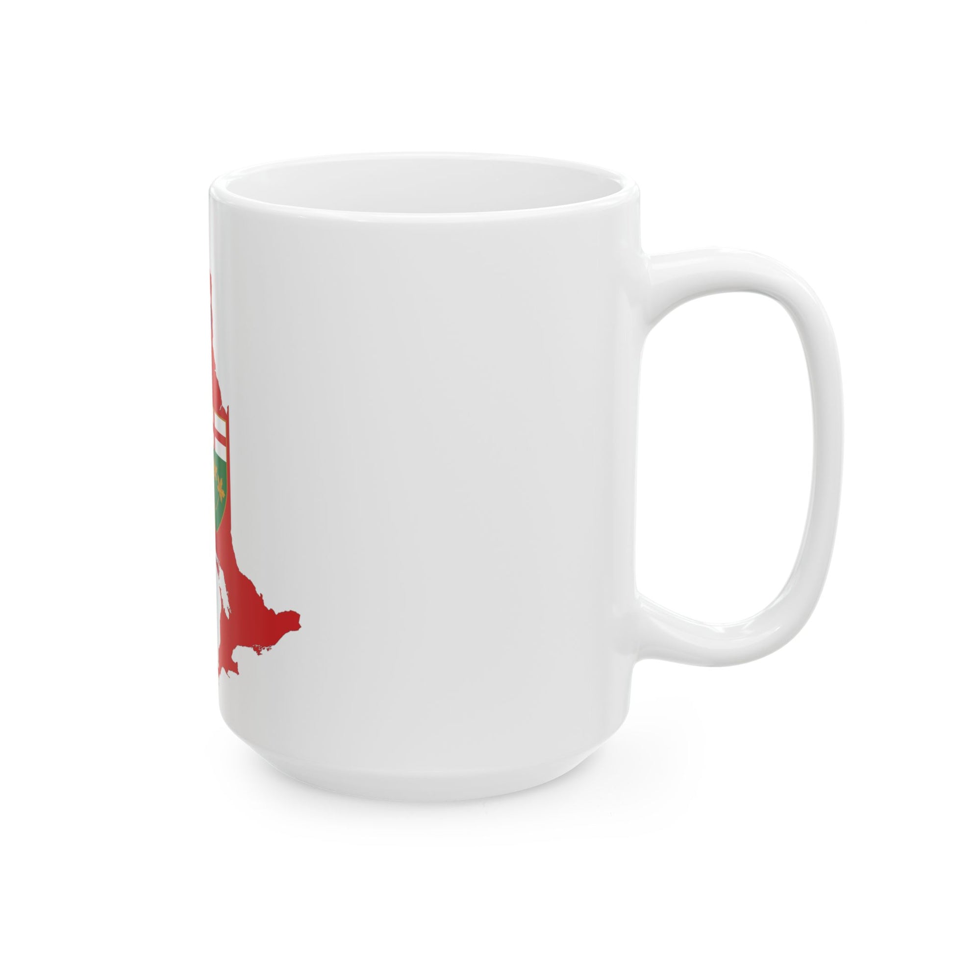 Flag-map of Ontario (Canada) White Coffee Mug-Go Mug Yourself