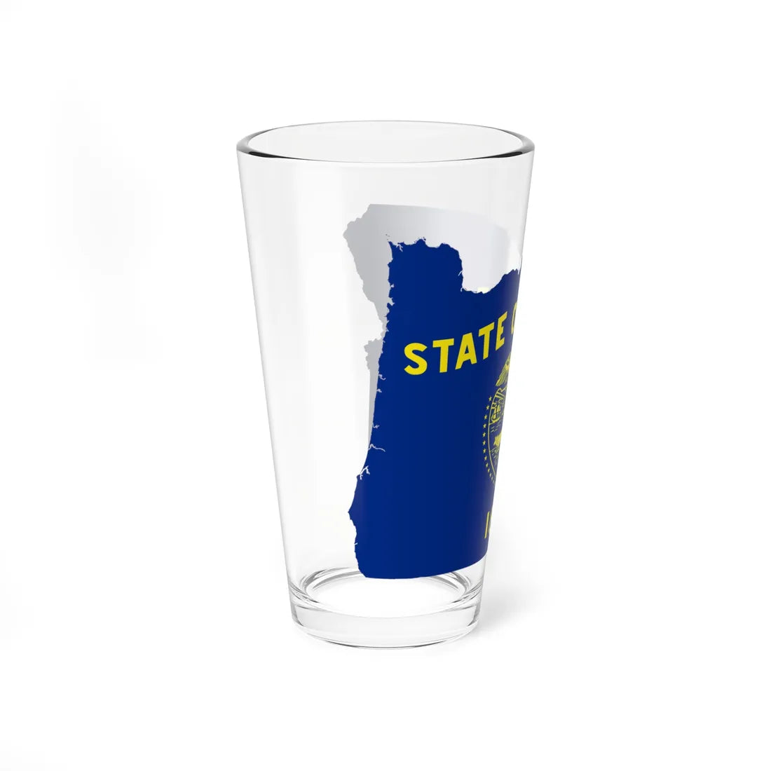 Flag-map of Oregon (United States) Pint Glass 16oz - Go Mug Yourself