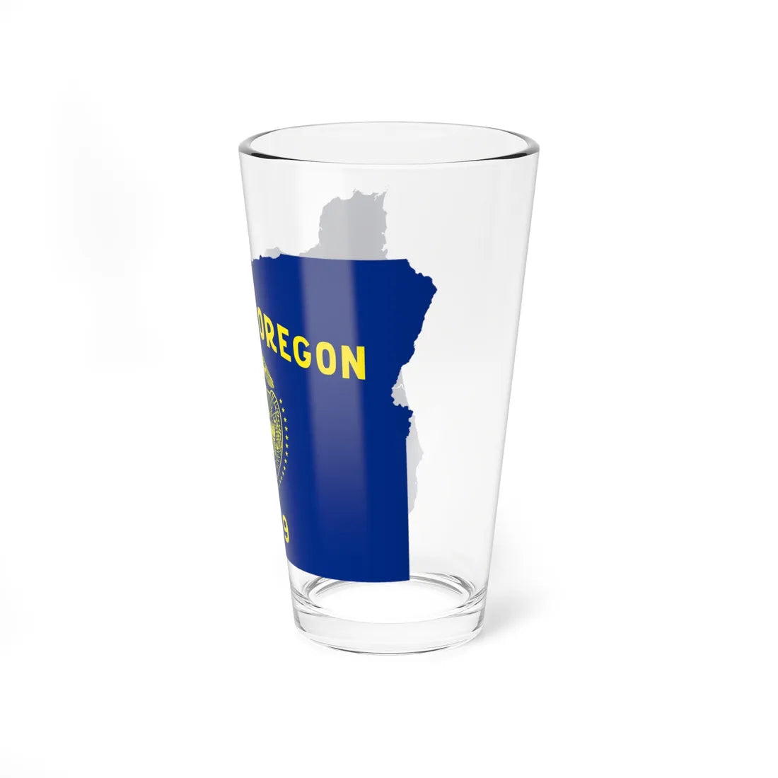Flag-map of Oregon (United States) Pint Glass 16oz - Go Mug Yourself