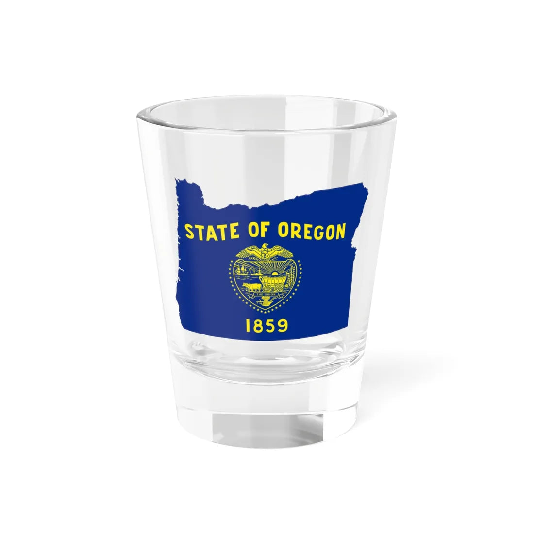 Flag-map of Oregon (United States) Shot Glass 1.5oz 1.5oz - Go Mug Yourself
